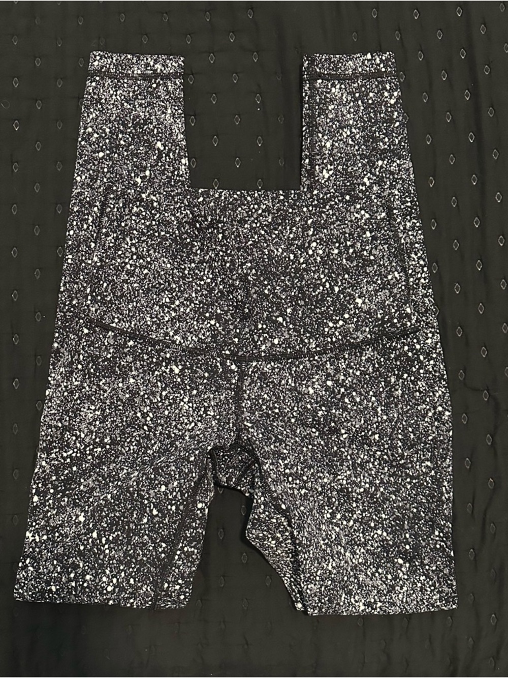 lululemon athletica Black and White Speckled High-Rise Leggings size 6